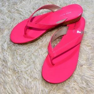 Nine West bright pink sandals.